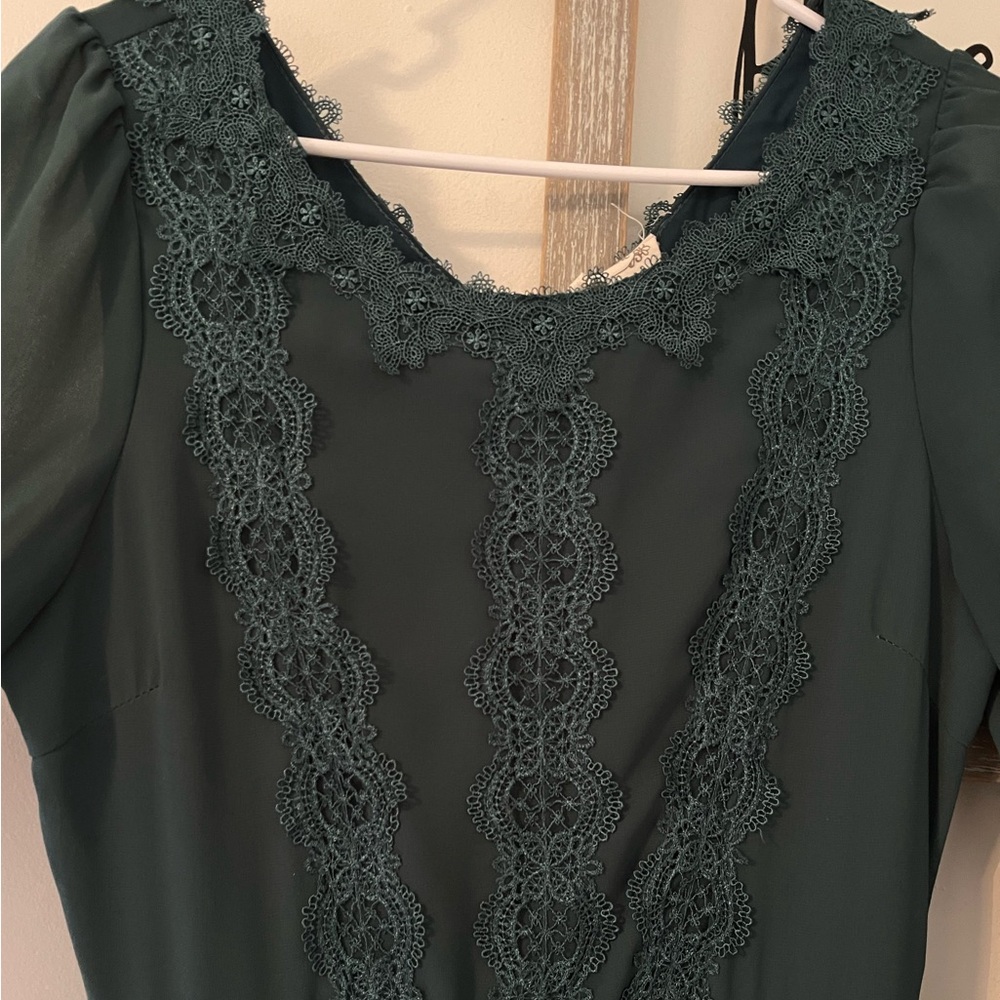 Joyfolie Forest Green Long Sleeve Maxi Dress - Picture 9 of 15